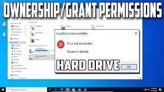 How To Take Ownership and Grant Permissions of Entire Hard Drive in Windows 10 PC or Laptop [upl. by Tomasina]