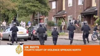 UK riots Fourth night of violence spreads north [upl. by Switzer]