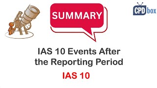 IAS 10 Events After the Reporting Period  applies in 2025 [upl. by Morgan]