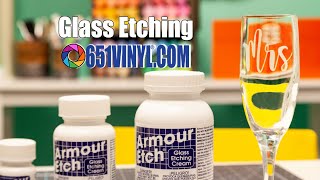 How to Etch Glass with Armour Etch Cream and Vinyl [upl. by Uis]