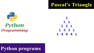 Pascals Triangle  Python Pattern Programs [upl. by Namrak224]