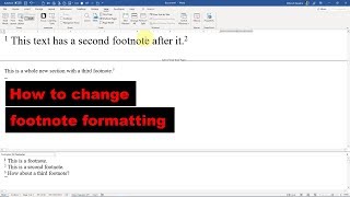 How to edit footnote formatting in Microsoft Word [upl. by Kcyred]