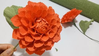 Como hacer flores de papel Dalia Super faciles y rapidas  DIY Manualidades 70 [upl. by Annovoj421]