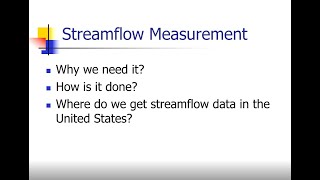 Streamflow Measurement [upl. by Menken]