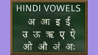 Hindi Vowels Pronunciation  Learn Hindi Alphabets [upl. by Aynik]