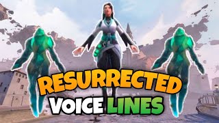 Valorant  All Agent Resurrected Voice lines [upl. by Mariam831]