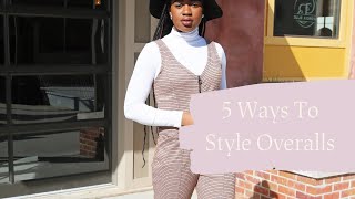 5 Ways To Style Overalls  shorts [upl. by Nally]