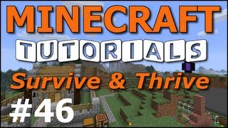 Minecraft Tutorials  E46 Powered Minecart Railway Survive and Thrive II [upl. by Genesa340]