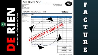 comment faire une facture  FORMULE EXCEL [upl. by Ardella]