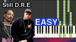 Still DRE  Dr Dre ft Snoop Dogg EASY Piano Tutorial [upl. by Neelrak929]