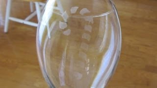 Glass Etching Craft How to create custom Wine Glasses [upl. by Gardia]