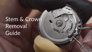 How to remove and install the stem amp crown for Seiko and Miyota movements [upl. by Eneluqcaj95]