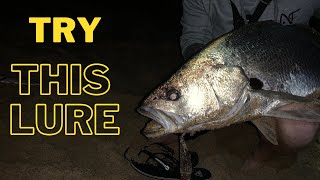 Hardbody Jewfish  Beach fishing for Tailor Salmon Mulloway  NSW [upl. by Anitnemelc738]