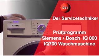 Prüfprogramm Siemens  Bosch IQ 800 IQ700 Waschmaschine [upl. by Kassaraba]