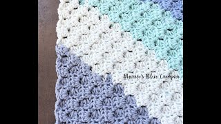 C2C with Half Double Crochet Tutorial using Caron Cotton Cakes [upl. by Iblok]