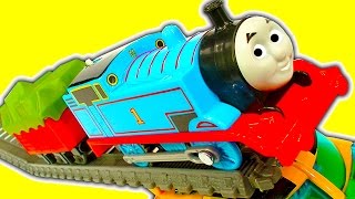 Super Fast Thomas The Tank Trackmaster Mod amp Train Wreck Stunts Crashes [upl. by Ramah]