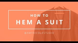 How To Hem A Suit Jacket [upl. by Sherourd]