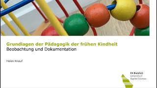 Beobachtung und Bildungsdokumentation in Kindertageseinrichtungen [upl. by Radie]