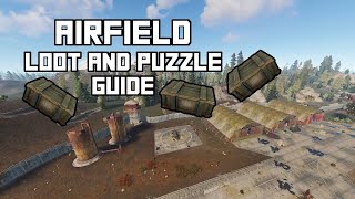 RUST  Guide to Looting Airfield  All Crate Locations and Puzzle Tutorial [upl. by Aizat]