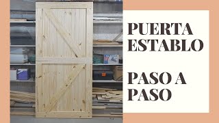 Como hacer una puerta establo SUPER FACILSliding Barn DoorEASY woodorking easy proyect [upl. by Hymen]