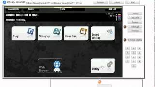 How to use Remote Panel on bizhub MFDs [upl. by Annirtak]