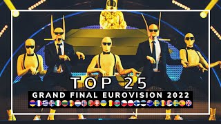 TOP 25  GRAND FINAL  EUROVISION SONG CONTEST 2022  ESC 2022 [upl. by Halyk]