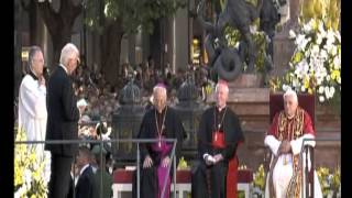 Papst Benedikt XVI in Bayern 1 Ankunft in München 23 [upl. by Yrag]