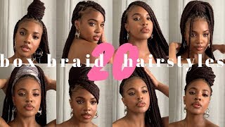 20 Ways To Style Box Braids 💗  Kashia Jabre [upl. by Aihsaei509]