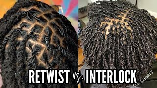 Interlocking vs Retwisting Locs PROS amp CONS  My Entire Experience [upl. by Eedeed]