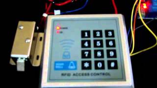 RFID Door Lock Access Control System Demo [upl. by Murage]