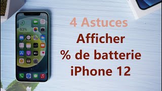 4 astuces pour afficher pourcentage batterie iPhone 12 [upl. by Yemirej284]