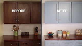 KILZ® How To Refinish Kitchen Cabinets [upl. by Ydualc368]