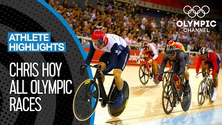 Chris Hoys 🇬🇧 Seven Olympic medal races  Athlete Highlights [upl. by Necyla]