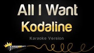 Kodaline  All I Want Karaoke Version [upl. by Grantland]