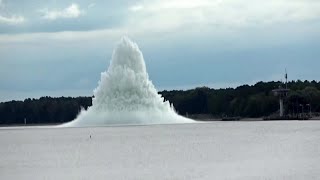 Giant WWII bomb explodes while being defused [upl. by Lateh]