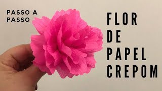 Flor de papel crepom FÁCIL [upl. by Ensign]