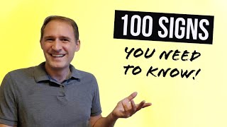 100 Basic Signs You Should Know  Part 1 Starting Conversations in ASL [upl. by Sitto494]