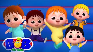 पाँच छोटे बच्चे  paanch chhote bachche  Five Little Babies Hindi Mein  Bob The Train Ke Balgeet [upl. by Mendy]