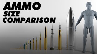 Ammunition Size Comparison [upl. by Ronoel]