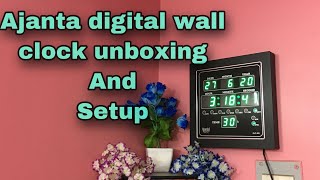 Ajanta digital green wall clock unboxing and review how to setup [upl. by Mcclary]