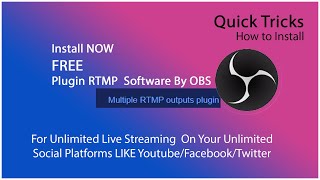 How to install obs RTMP Plugin for FREE Multiple Streaming [upl. by Amaso]