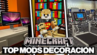 Top 10 Mods de Muebles y Decoracion para Minecraft 🪑💻😄 [upl. by Carlina]