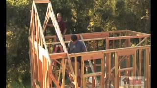 Home Improvement Camp  How to Install Trusses  Freeze Blocks and Second Truss [upl. by Glasgo]