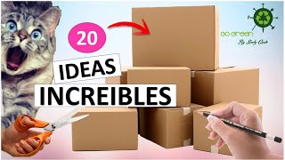 20 Manualidades FÁCILES Y RÁPIDAS con cajas de cartón RECICLAJE [upl. by Atila749]