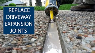 EXPANSION JOINT REPLACEMENT OF CONCRETE DRIVEWAYS [upl. by Aron]