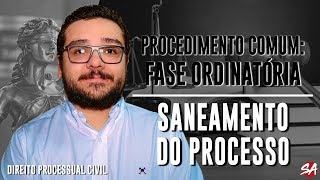 SANEAMENTO DO PROCESSO  PROCEDIMENTO COMUM FASE ORDINATÓRIA  AULA 2 [upl. by Aldin]