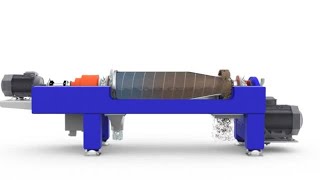 Animation  Alfa Laval wastewater treatment decanter centrifuge for sludge thickening and dewatering [upl. by Magnolia]