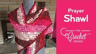 Easy Crochet Caron Cakes Prayer Shawl [upl. by Lundeen]