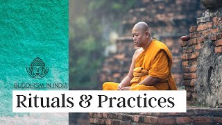 Rituals amp Practices  Buddhism in India  Mahabodhi Temple Bodhgaya  Buddhist devotional practices [upl. by Camilia]