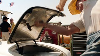 FORD v FERRARI 2019  Ken Miles Christian Bale Smashes The Car Trunk  quotHappy Billquot Movie Scene [upl. by Delanos396]